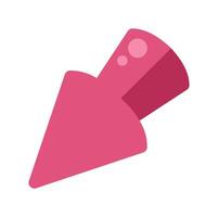 Pink cursor pointing downward with bubbles on top vector
