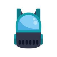 Futuristic robot backpack showing technological advancement vector
