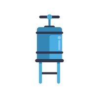 Water purification system filtering and storing clean drinking water vector