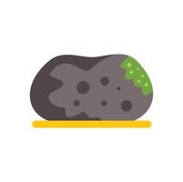 Rotten potato resting on yellow surface showing mold and decomposition vector