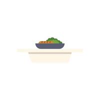 Grilled sausage and broccoli resting on a modern serving tray vector