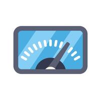 Performance indicator showing progress with blue background and measurement meter vector