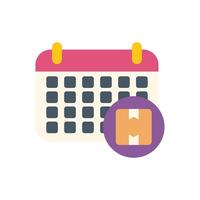 Delivery date calendar representing shipping schedule and logistics vector