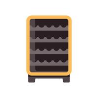 Wine cooler storing bottles, keeping wine chilled and ready to serve vector