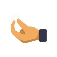 Hand snapping fingers creating spark icon design vector