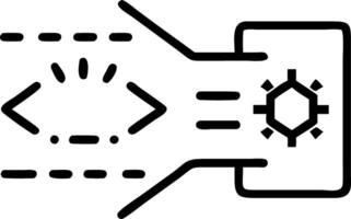Zoom in hologram effect highlighting selected document or task in floating array for focused attention vector