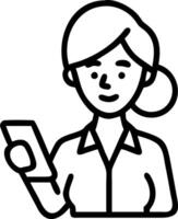 Young busy professional African American business woman company executive manager holding cellphone using mobile cell phone in office Set 2 vector