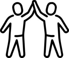 Work team of two happy diverse male professional workers celebrating achievement or project success giving high five as concept of good corporate teamwork results startup growth to Set 2 vector