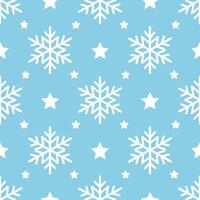 Winter whites seamless pattern with snowflakes frosted trees and soft snow for a serene peaceful winter design Set 2 vector