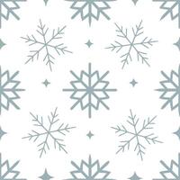 Winter whites seamless pattern with light snow sparkling stars and frosty visuals for a dreamy winter night effect vector