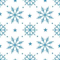 Winter whites seamless pattern with snowflakes frosted trees and soft snow for a serene peaceful winter design vector