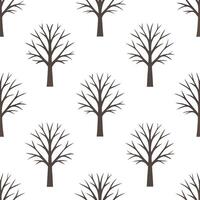 Winter trees seamless pattern with snow covered branches and icy textures for a peaceful cold season design Set 3 vector