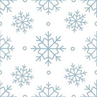 Winter snow seamless pattern with delicate light snowflakes and frosty textures for a minimalist winter design vector