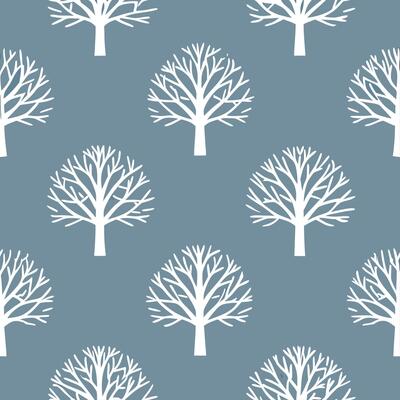 Winter nights seamless pattern with snowy hills distant mountains and sparkling stars for a peaceful remote winter landscape Set 3