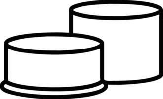 White cylindrical podium with two levels used for displaying products set against a beige wall background Set 12 vector