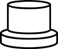 White cylindrical podium with two levels used for displaying products set against a beige wall background Set 8 vector