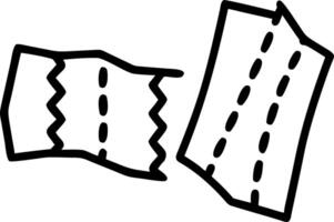White cardboard is torn into strips on isolated against transparent background vector