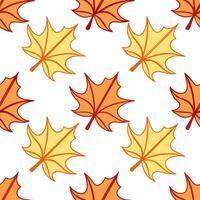 Whimsical autumn leaves seamless pattern with swirling leaf shapes and soft gradients for a dreamy fall effect vector