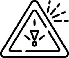 Warning triangle glows in holographic dashboard illustrating risk management and hazard alerts within a digital interface vector