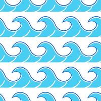 Water splash seamless tile pattern with blue waves and playful summer water fun vibes vector