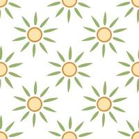 Warm sunbeam seamless tile pattern with subtle light reflections symbolizing the beginning of a fresh spring vector