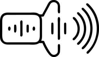 Voice Interaction Waveform A glowing holographic waveform indicating voice based interaction in a modern digital interface vector