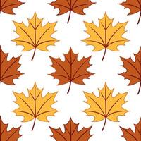 Warm autumn leaves seamless pattern with rich browns reds and oranges for a cozy fall inspired design vector