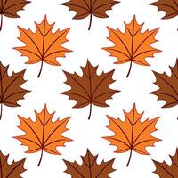 Warm autumn leaves seamless pattern with rich browns reds and oranges for a cozy fall inspired design Set 2 vector
