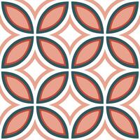 Vintage tile seamless pattern featuring geometric shapes and bold colors inspired by 80s retro design Set 2 vector