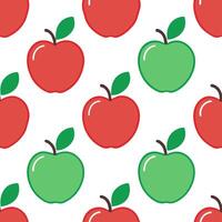Vibrant autumn apples seamless tile pattern with juicy red and green apples for a fresh fall look vector