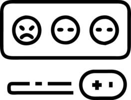 User ratings holographic interface displaying smiley faces for user satisfaction ratings and feedback in a digital platform vector