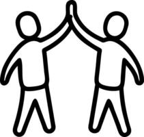 Two happy friendly diverse professionals teacher and student giving high five standing in office celebrating success good cooperation result partnership teamwork and team motivatio vector