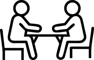Two executives consulting on financial documents bridging management expertise and client needs in a structured office space vector