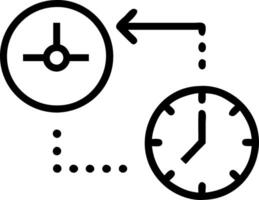 Time management a floating digital clock alongside a task completion timeline vector