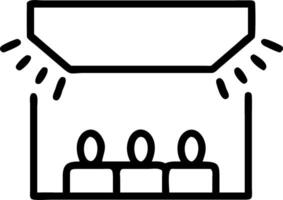 Theater lighting stage entertainment background with Decorative lights and copy space vector