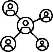 Team management illustrated by a holographic network linking employee icons within an organizational structure highlighting team collaboration Set 4 vector