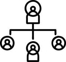 Team management illustrated by a holographic network linking employee icons within an organizational structure highlighting team collaboration Set 3 vector