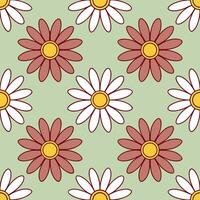 Summer flowers seamless pattern with rich color contrasts and vibrant petals for a bold artistic summer style vector