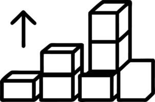 Stack of blocks symbolizing step by step business growth and milestone progression in organizational development vector