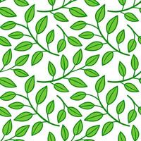 Spring vine and leaf seamless tile pattern with lush greenery symbolizing the natural rebirth of spring vector