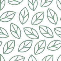 Spring leaves seamless pattern with whimsical shapes and soft muted colors for lighthearted playful designs vector