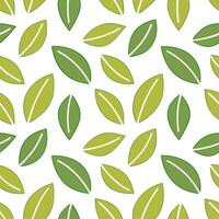 Spring leaves seamless pattern with scattered leaves and subtle color transitions for a natural organic aesthetic vector