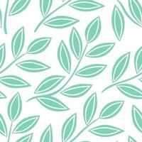 Spring leaves seamless pattern with light airy tones and delicate detail for soft whimsical spring designs vector