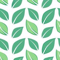 Spring leaves seamless pattern with soft gradients and green tones for fresh natural designs vector