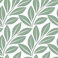 Spring leaves seamless pattern with layered leaves and soft tonal gradients for a subtle sophisticated effect vector