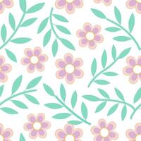 Spring floral seamless pattern with soft petals and light pastels for a gentle soothing design vector