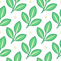 Spring dawn seamless tile pattern with the soft golden light filtering through new green leaves vector