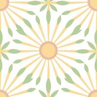 Soft spring sunshine seamless pattern with pastel colors and gentle rays for soothing serene backgrounds Set 4 vector