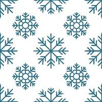 Snowflake and pinecone seamless tile pattern with frosty details and evergreen accents vector