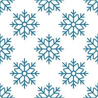Snowflake and ice crystal seamless tile pattern with sparkling winter details vector